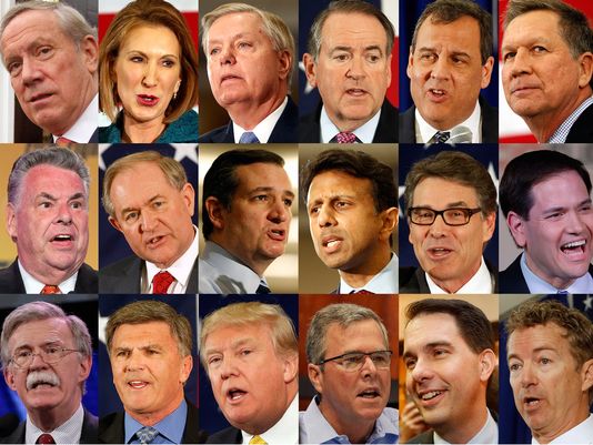 Who were the 17 republican candidates for president